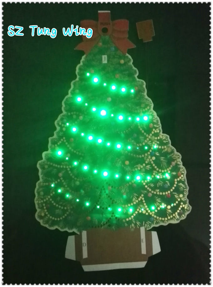 Διαμορφωμένη λάμποντας ενότητα των οδηγήσεων χριστουγεννιάτικων δέντρων, Recordable ενότητα φωνής για τις ευχετήριες κάρτες 1